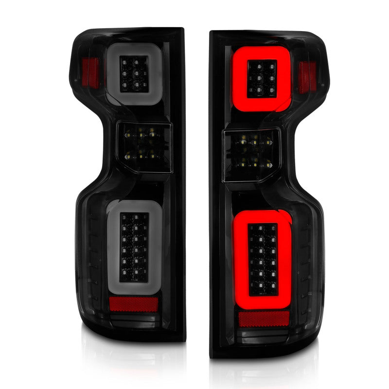 ANZO 19-21 Chevy Silverado Work TruckFull LED Tailights Black Housing Smoke Lens G2 (w/C Light Bars) 311418