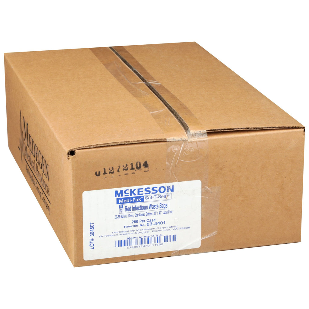 SAF-T-SEAL® Infectious Waste Bag, 30-33 ga; 03-4401