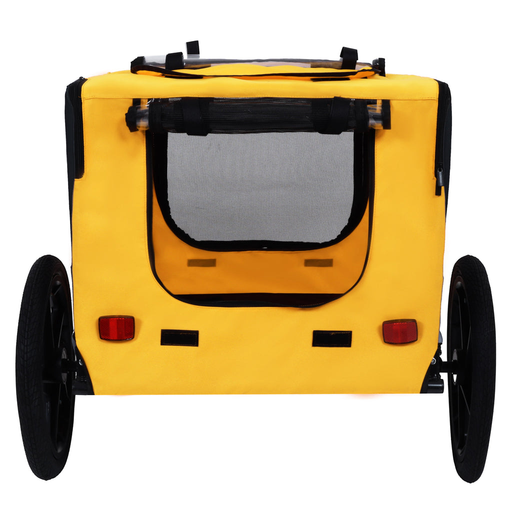 Pet Bike Trailer Dog Cart for Bicycle, Suitable for Small and Medium Pets, Easy Folding Cart Frame, Quick Release Wheel, Non-Slip Floor, Internal Leash