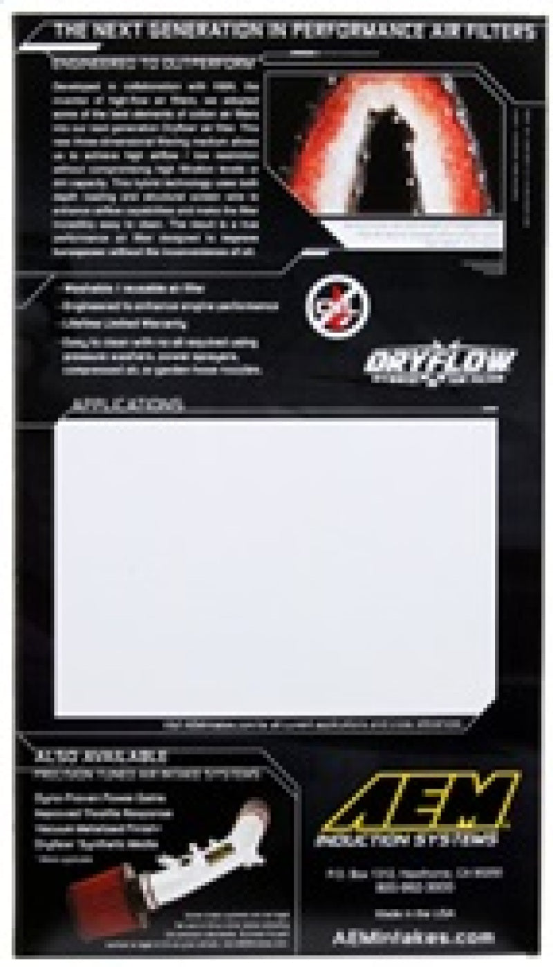 AEM Induction AEM 11-15 Kia Rio 1.4L / 1.6L DryFlow Air Filter 28-20472