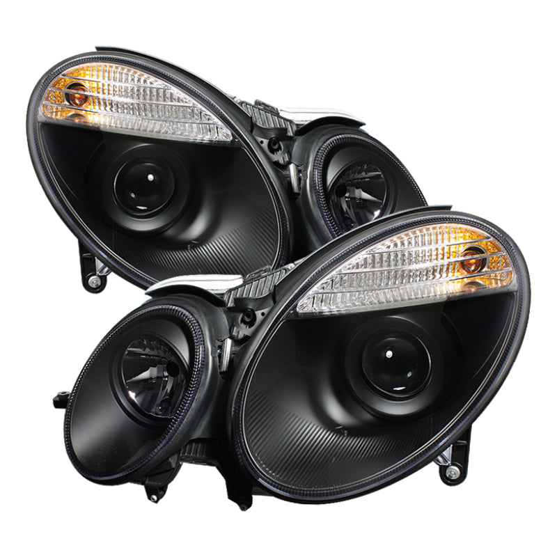 SPYDER Mercedes Benz E-Class 03-06 Projector Headlights Halogen Model Only - Blk PRO-YD-MBW21103-BK 5042170