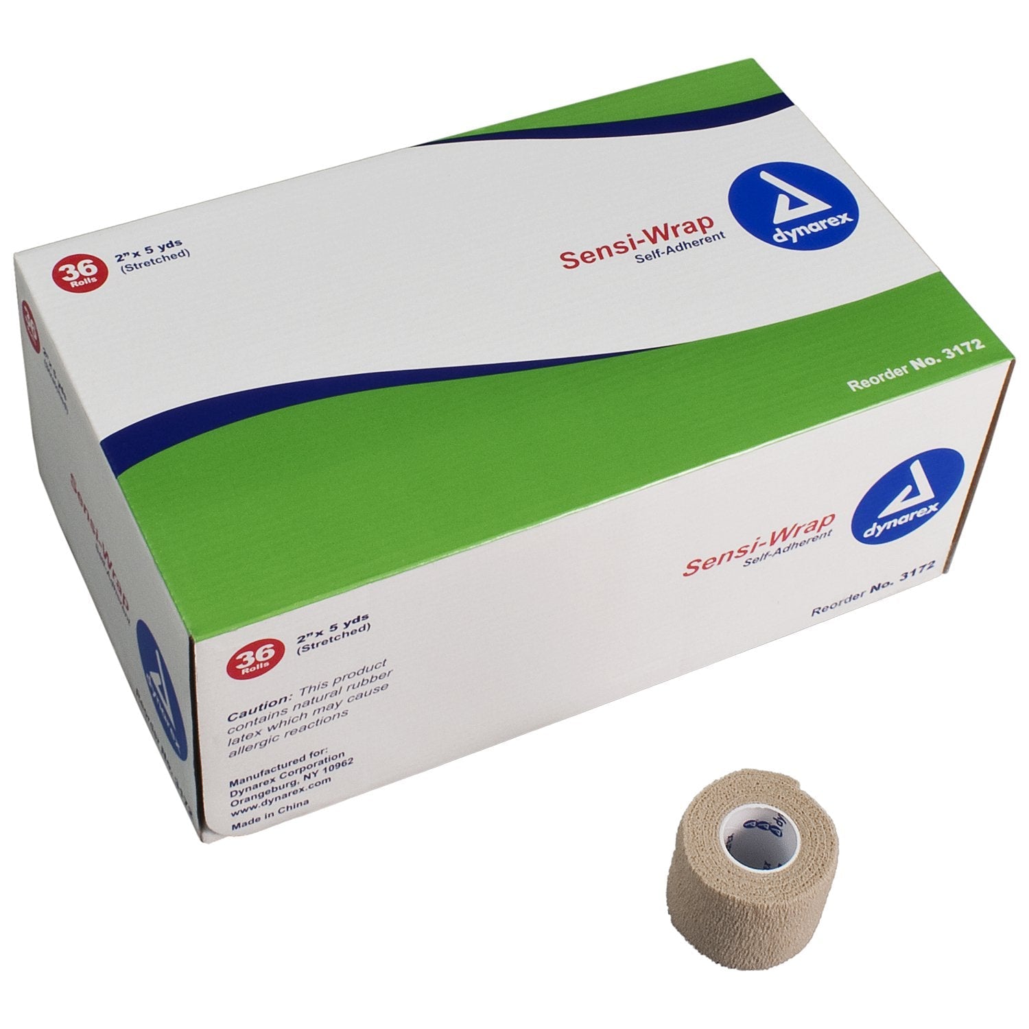 Sensi-Wrap Self-adherent Closure Cohesive Bandage, 2 Inch x 5 Yard 3172