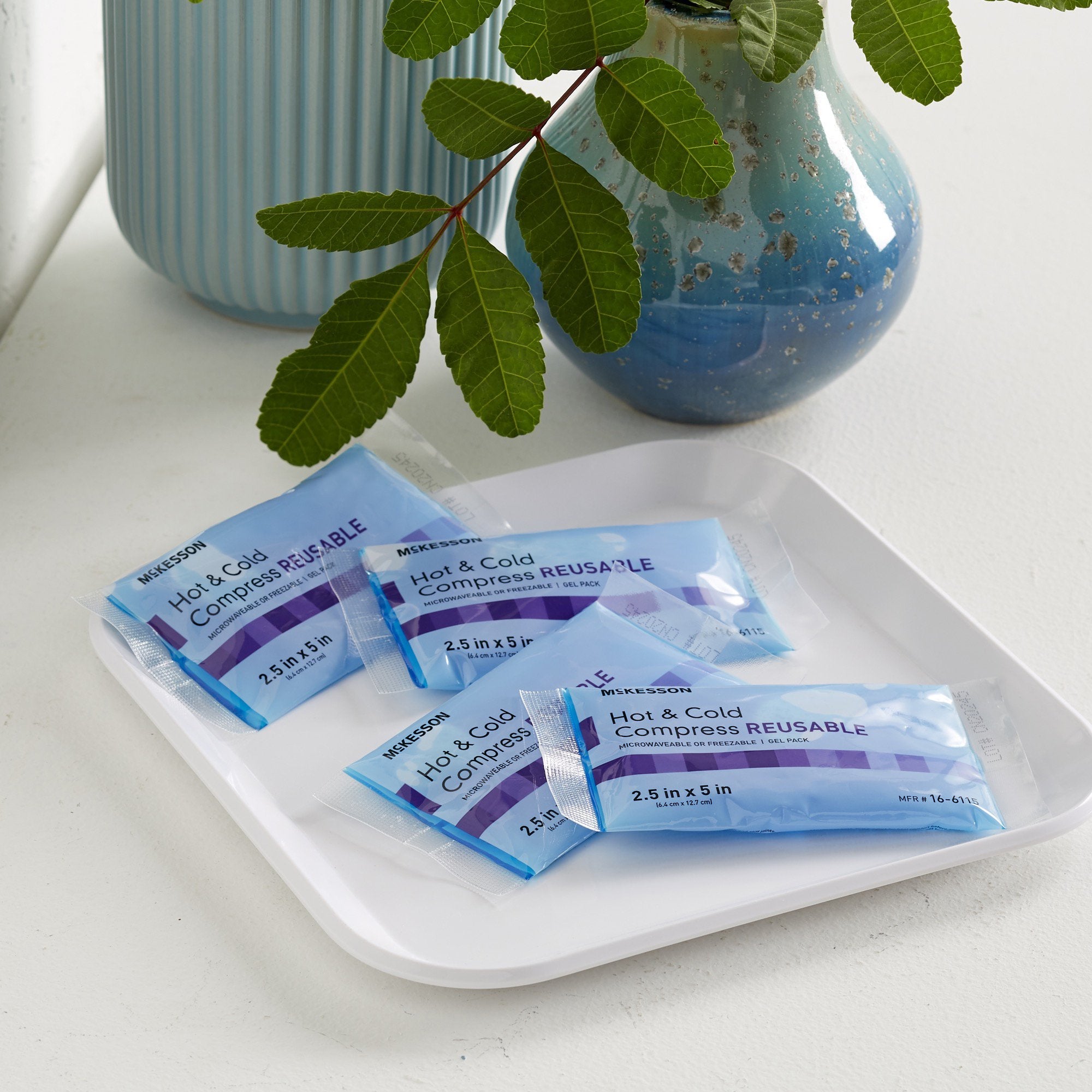 McKesson Cold and Hot Compress Pack, Reusable, 2-1/2 x 5 Inch 16-6115
