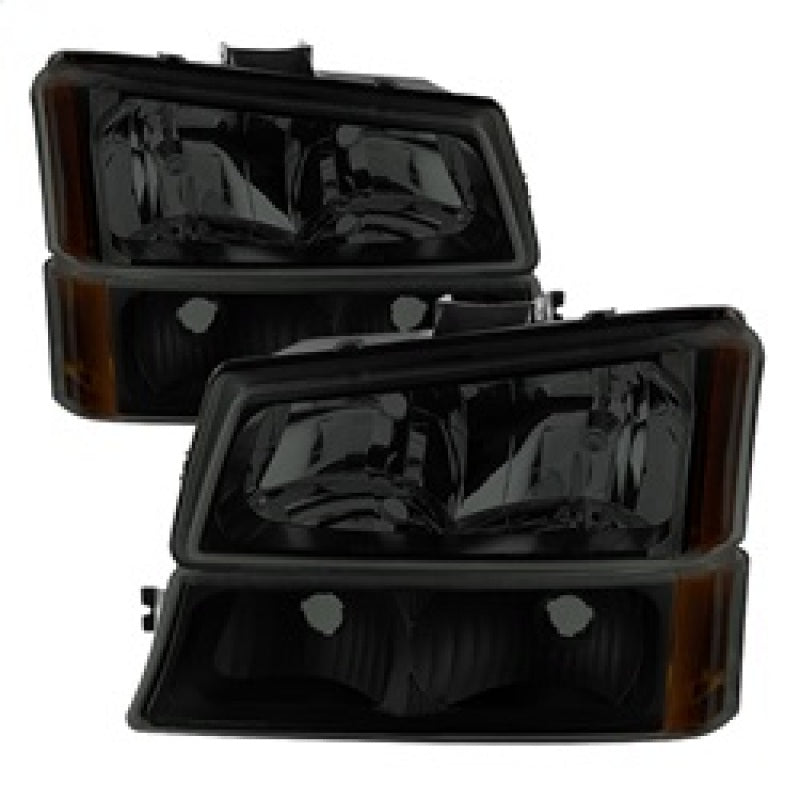 SPYDER Xtune Chevy Silverado 2500HD 03-06 Crystal Headlights w/ Bumper Lights HD-JH-CSIL03-AM-BSM-SET 9030253