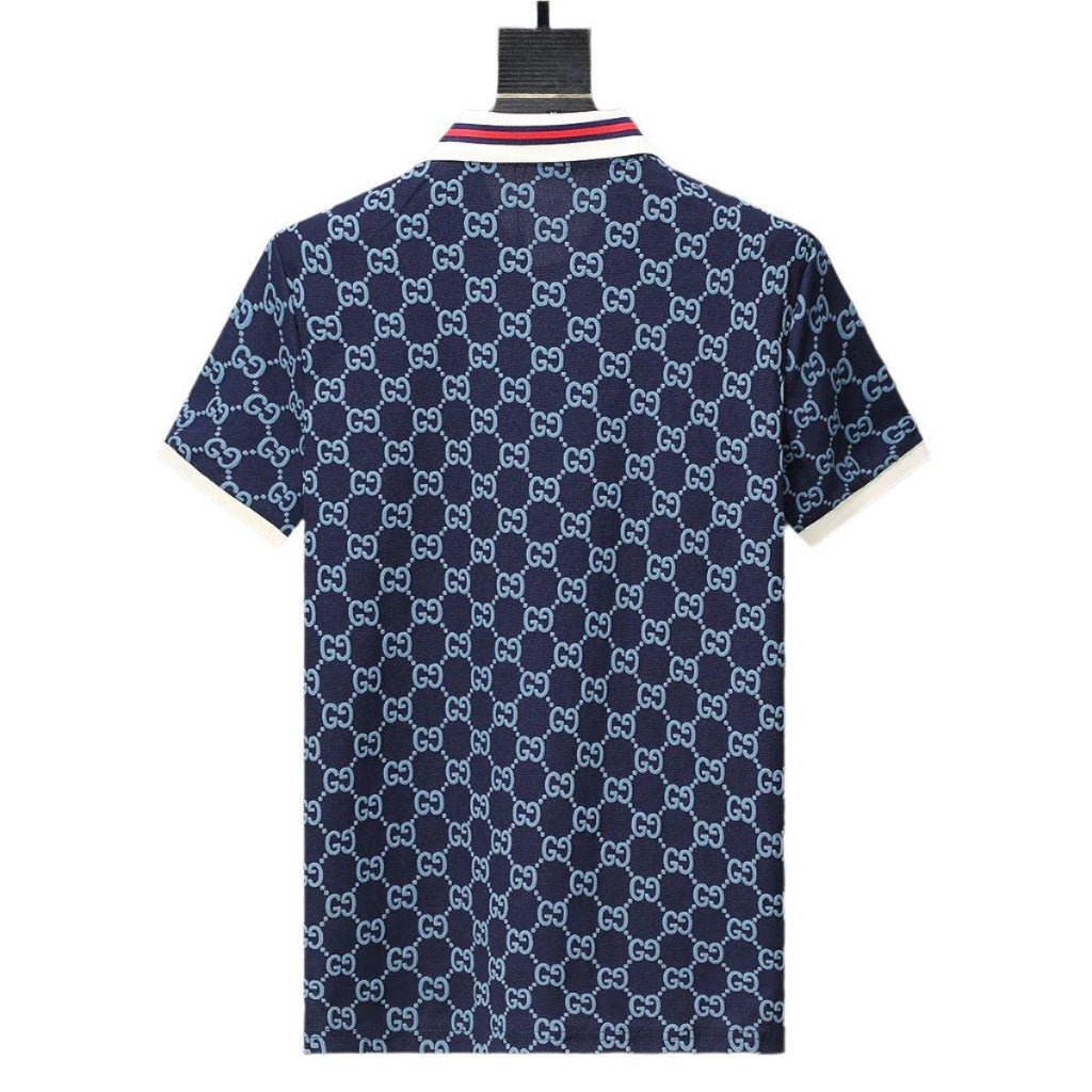 Gucci Blue T-shirt with a collar