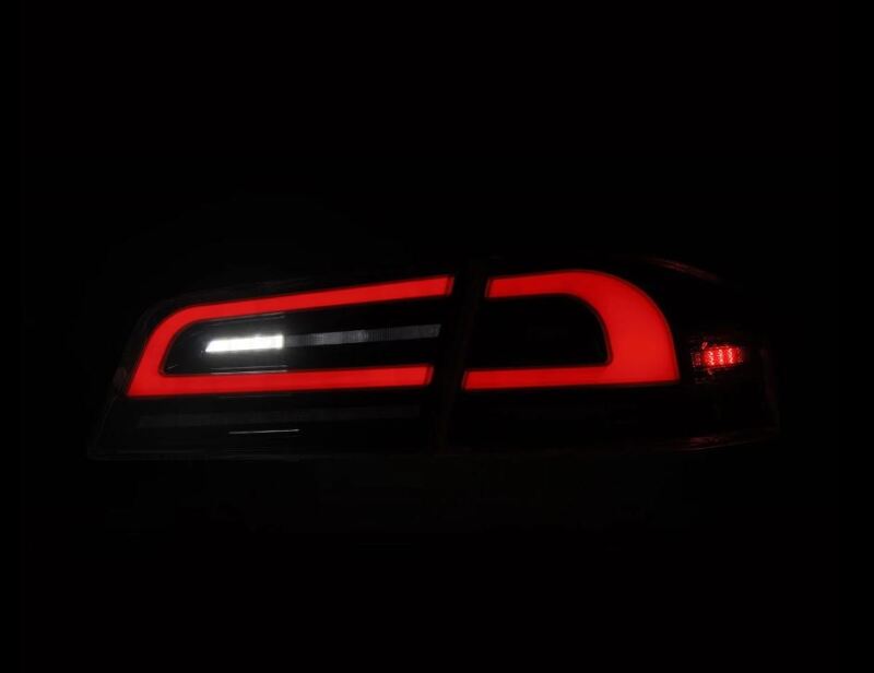 AlphaRex 12-21 Tesla Model S LUXX-Series LED Tail Lights - Black 601120 *Discontinued