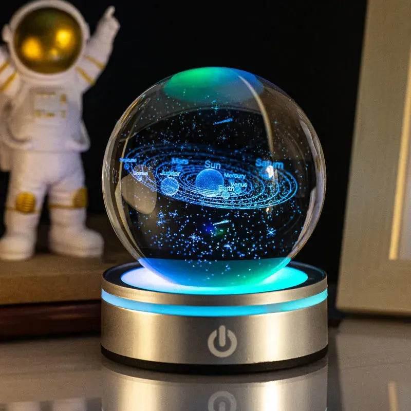 3D Space LED Crystal Ball Lamp