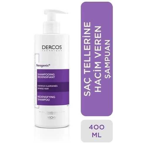Vichy Dercos Neogenic Redensifying Shampoo for Fuller Hair, 13.53 fl oz - Volumizing & Densifying for Men & Women