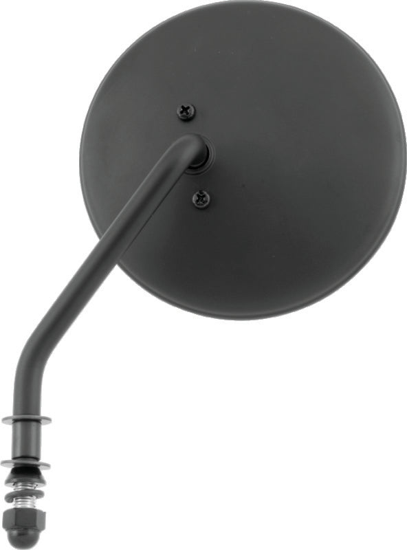 Bikers Choice Black 4 Inch Round Mirror Short Left Universal 482775