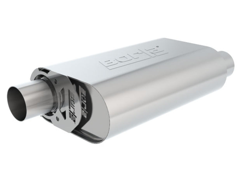 Borla CrateMuffler Stock SBF 289/302/FE BB ATAK 2.25in Offset 14inx4.35inx9in Oval Muffler 400829