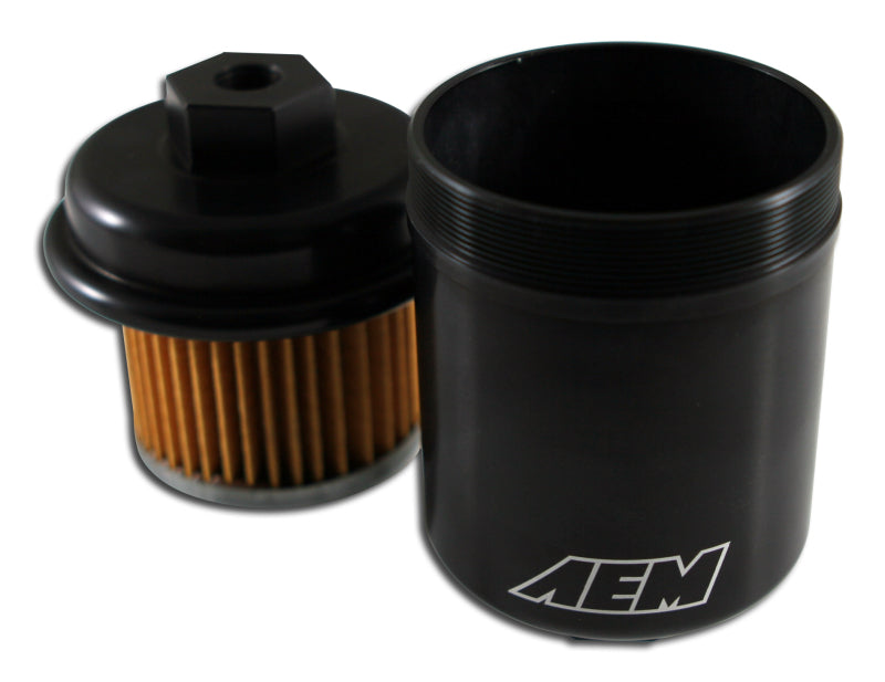 AEM Electronics High Volume Fuel Filter Black