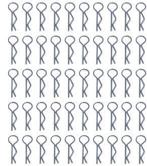 IRonManRc 1/10 SCALE STEEL BODYS PINS (50) PACK Silver