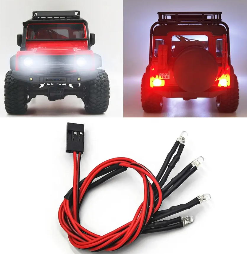 IRonManRc TRX4M Front and Rear LED Lights Spotlight Headlamp Kit