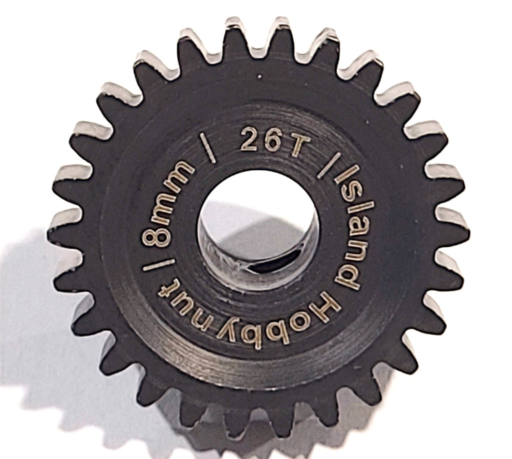 IRonManRc 26T MOD 1 / 8MM Pinion Gear HARDENED STEEL