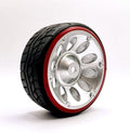 IRonManRc 1/10 DRIFT WHEELS W/ HARD TIRES GREY BBM REDLINES