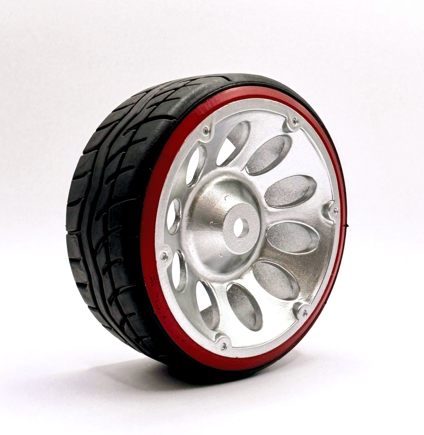 IRonManRc 1/10 DRIFT WHEELS W/ HARD TIRES GREY BBM REDLINES