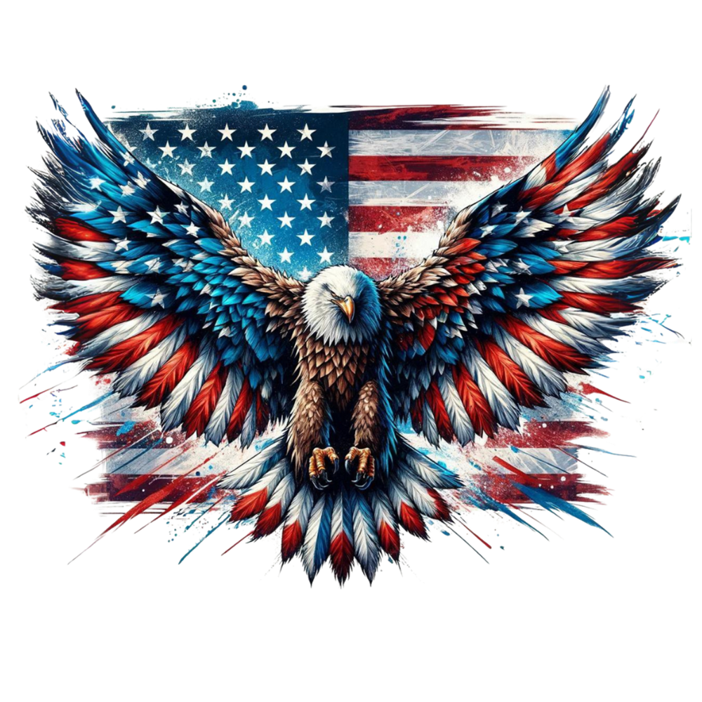Eagle USA Flag Fabric Panel - PhishStones Products