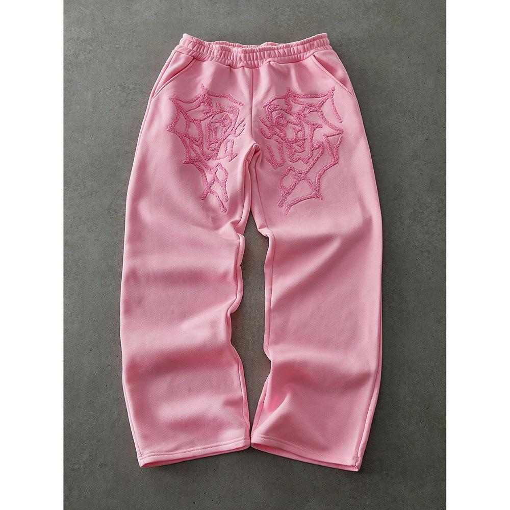 Mens Niche Design-forward Loose-fitting Straight-leg Versatile Pants