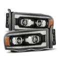 AlphaRex 02-05 Dodge Ram 1500 PRO-Series Projector Headlights Plank Style Chrome w/Seq Signal 880571 *Discontinued