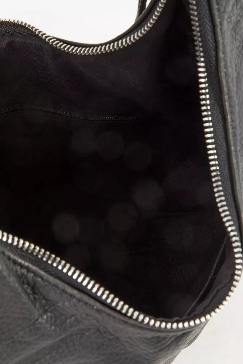 Fame Larger Leather Crescent Shoulder Bag
