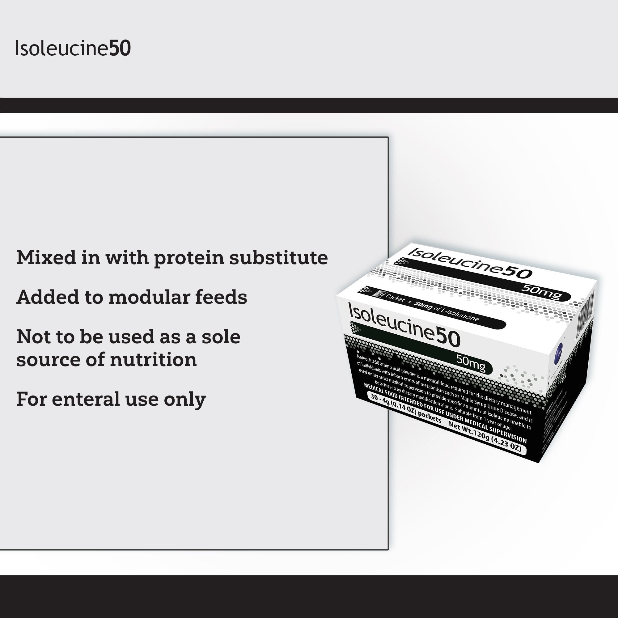 Isoleucine50 Medical Food for use in the Dietary Management of MSUD 812539021001
