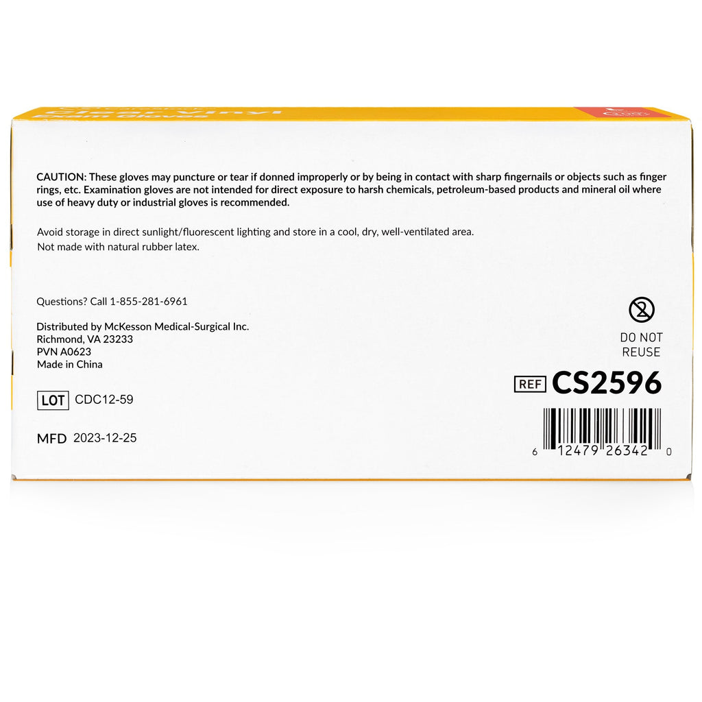 CareStock™ Vinyl Exam Glove, Large, Ivory CS2596