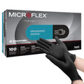 Microflex® MidKnight™ Touch 93-732 Nitrile Exam Glove, Extra Small, Black 93732060