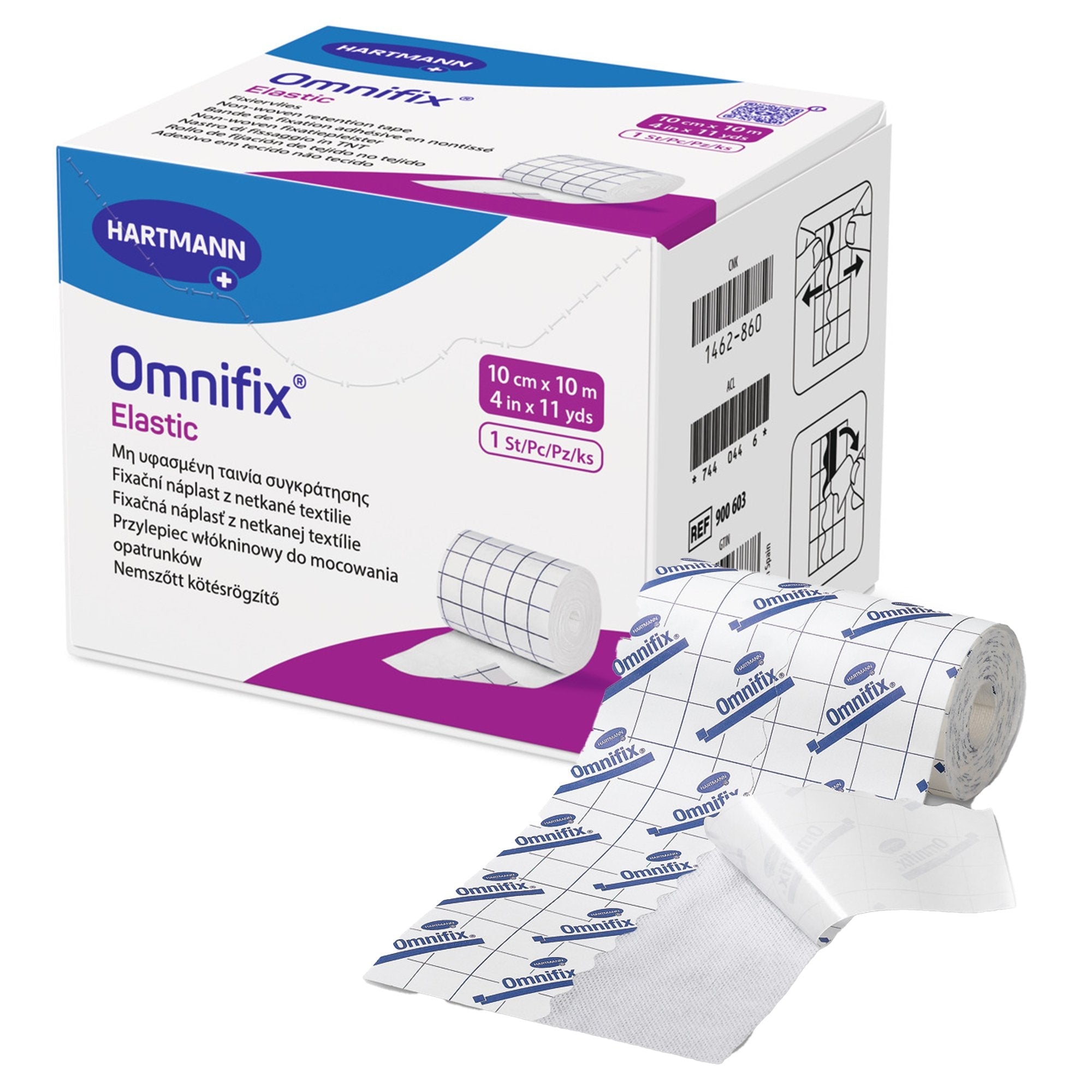 Omnifix® Nonwoven Dressing Retention Tape, 4 Inch x 10 Yard, White 900603