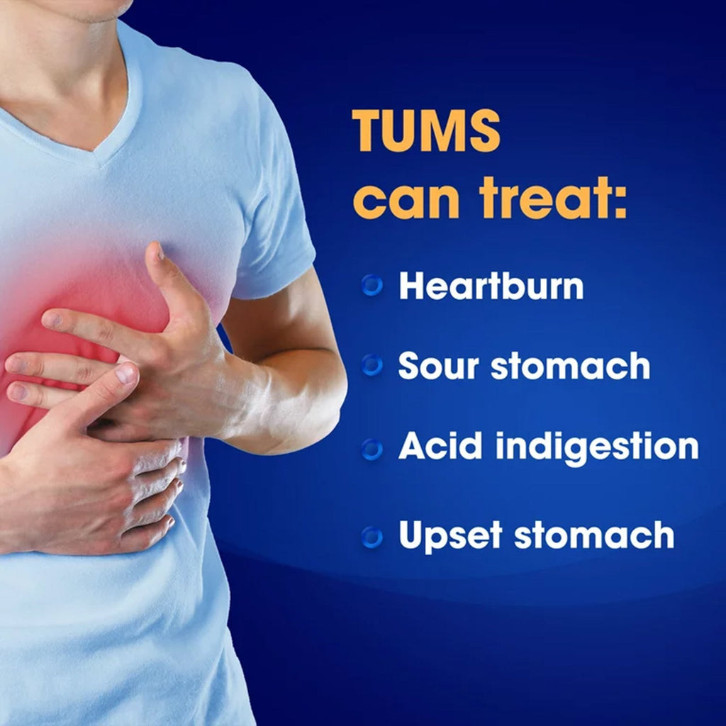 Tums Smoothies Extra Strength 750 Antacid Chewable Tablets, Assorted Fruit 30766739287