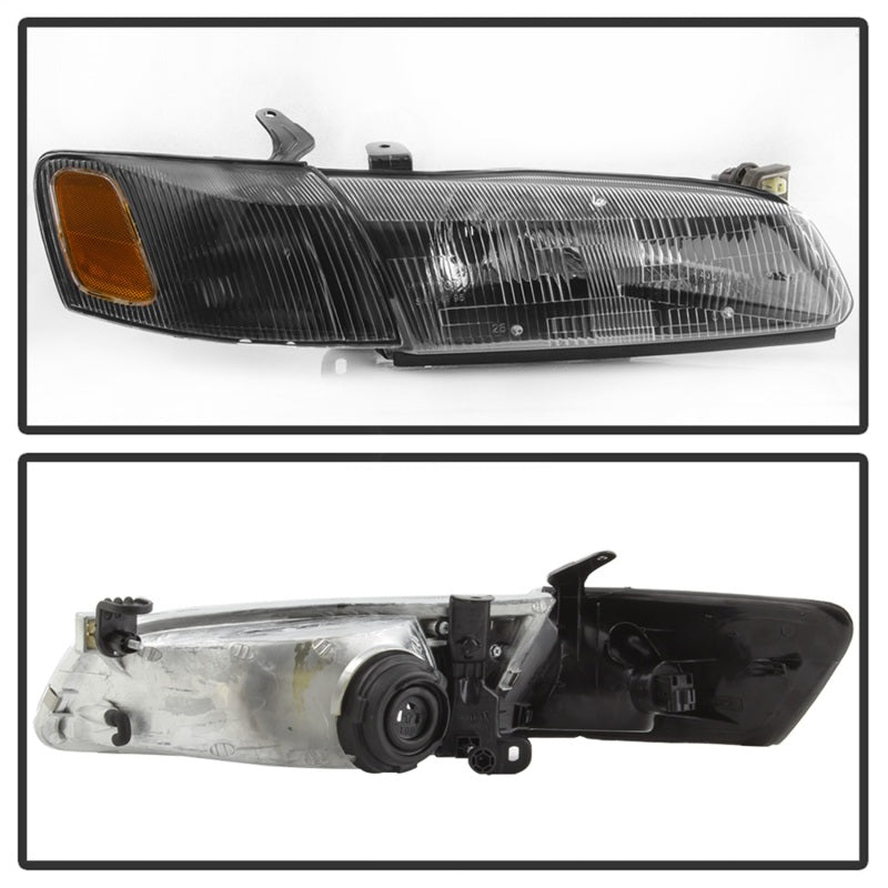 SPYDER xTune 97-99 Toyota Camry 4pc OEM Style Headlights w/Corner Lights - Black (HD-JH-TCAM97-SET-BK) 9042836