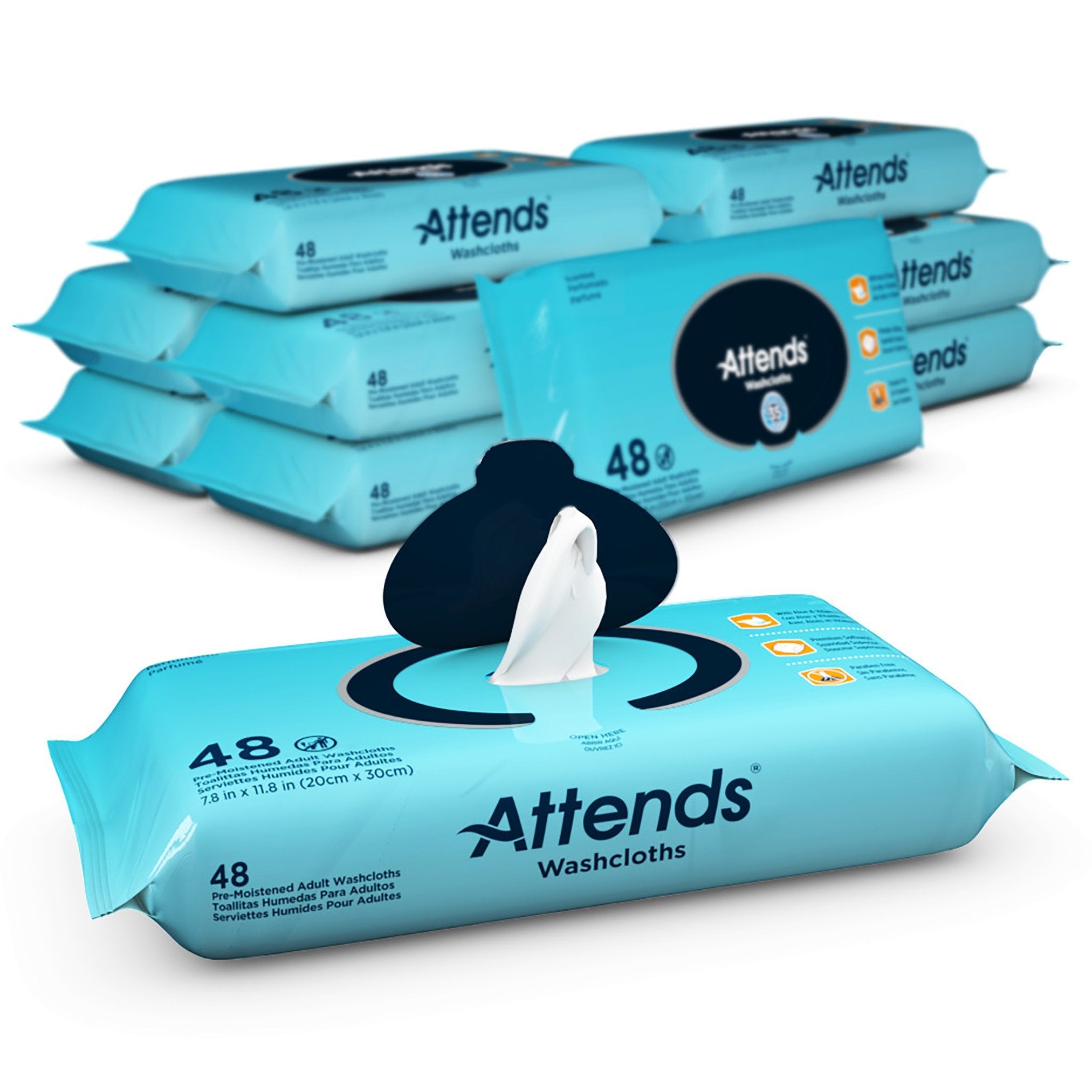 Attends® Scented Personal Cleansing Wipes with Aloe and Vitamin E WCPP1000