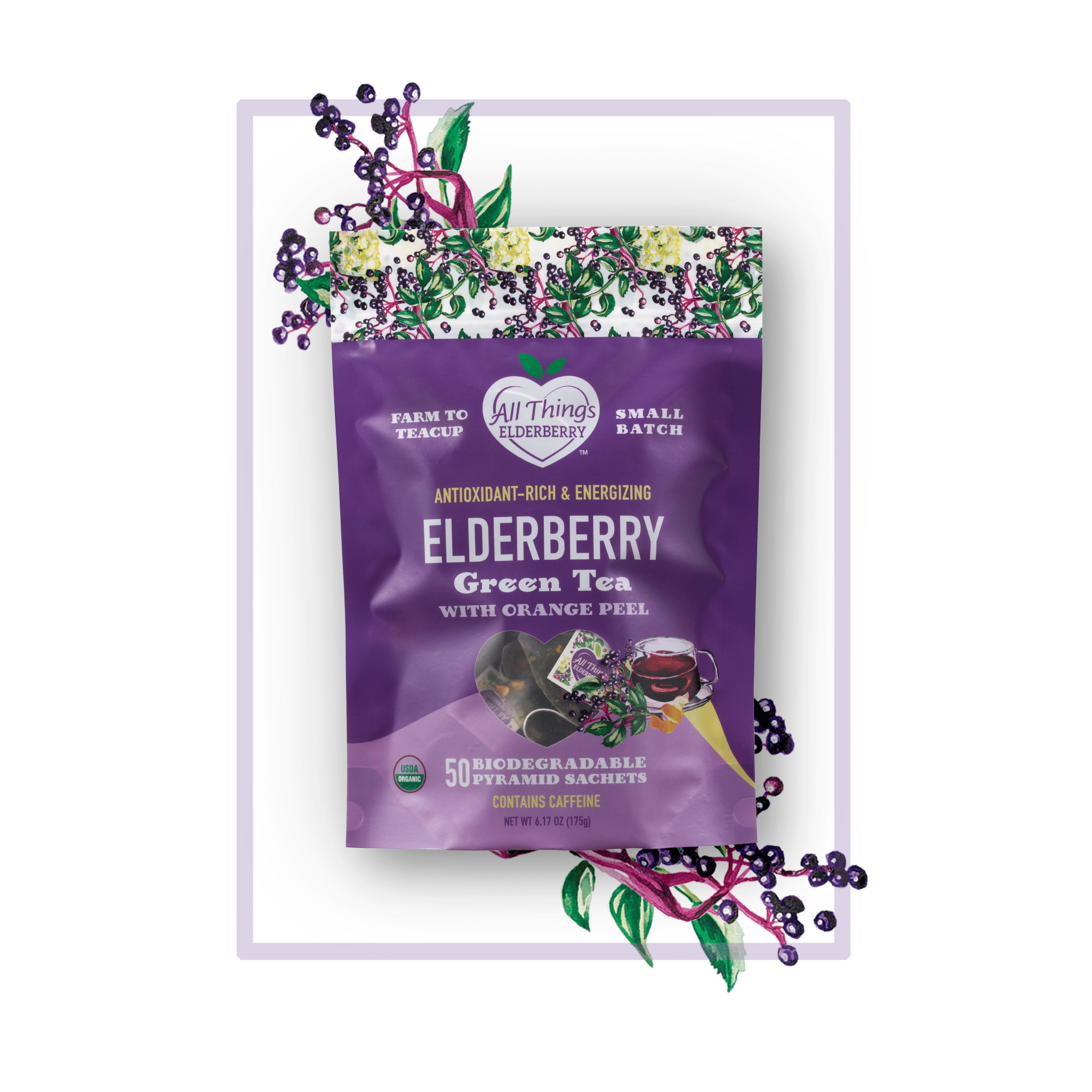Elderberry Green Tea Blend - PhishStones Products
