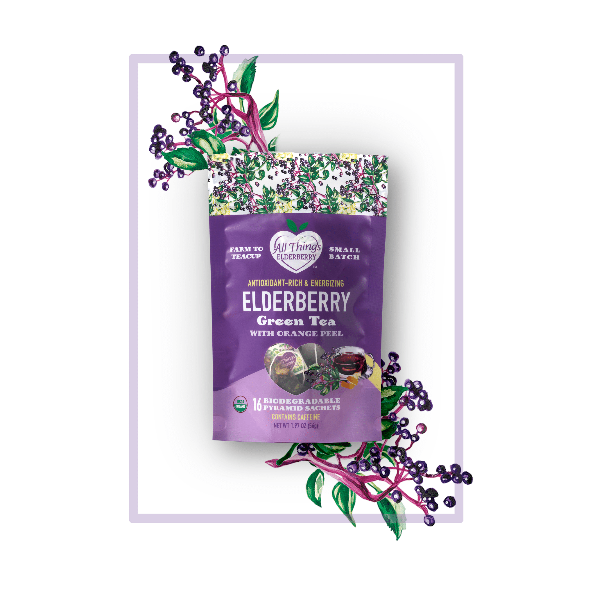 Elderberry Green Tea Blend - PhishStones Products