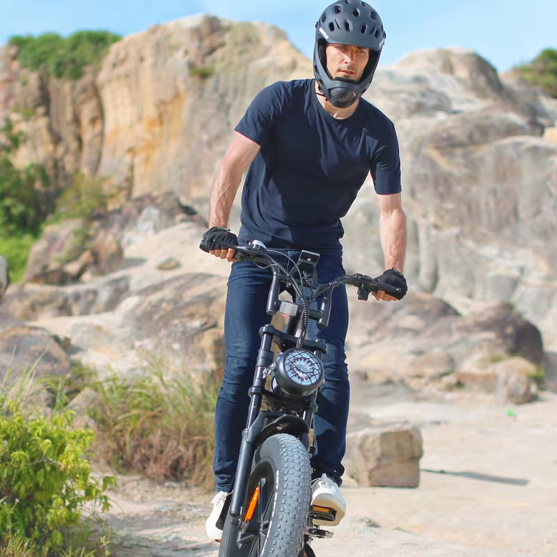 Electric Bike, V8 Electric Mountain Bike with 740W Motor 48V 15Ah Removable Larger Battery 19mph/h 20'' Tire E Bike, Adult Electric Bicycles, Electric Dirt Bike, Electric Mountain Bike, Electric Bicycle for Adults, E Bike