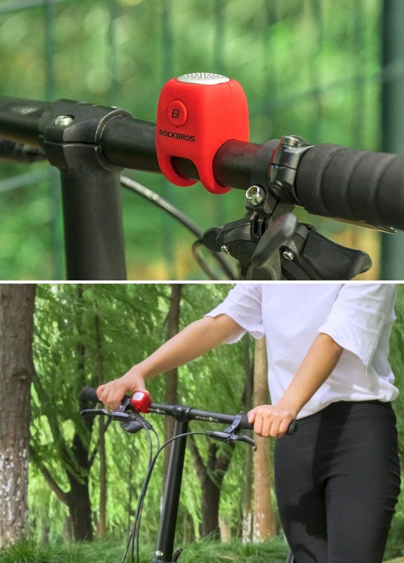 Electric Cycling Bell 90 dB Horn Rainproof  Bicycle Handlebar Silica Gel Shell Ring Bike Bell Bicycle Accessories Electric Cycling Bells Water-Resistant Cycling Bells Horn Loud Bicycle Horns Bicycle Accessories