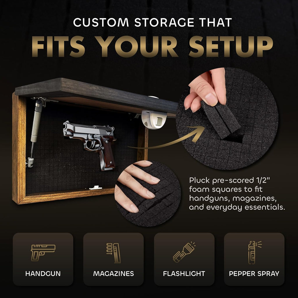 Hidden Gun Cabinet Put On The Full Armor Of God, Secure Concealed Ephesians 6:10 Gun Safe by Bellewood Designs