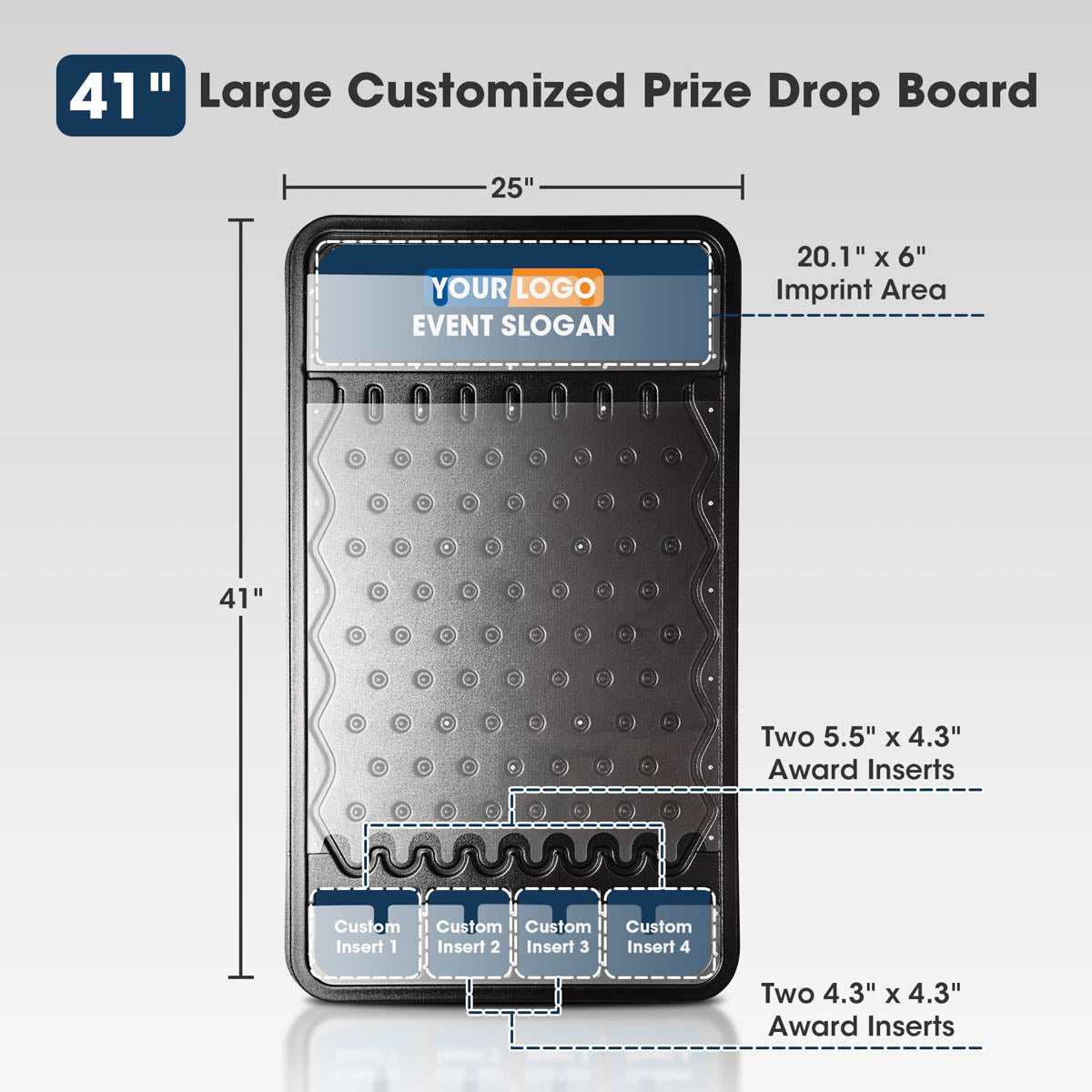 WinSpin 41x25 Custom Prize Drop Disk Drop Game Board Plinking