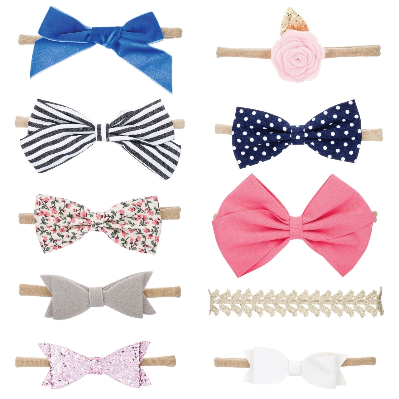 Essentials Set - Bows and Headbands - 10 Pack - PhishStones Products