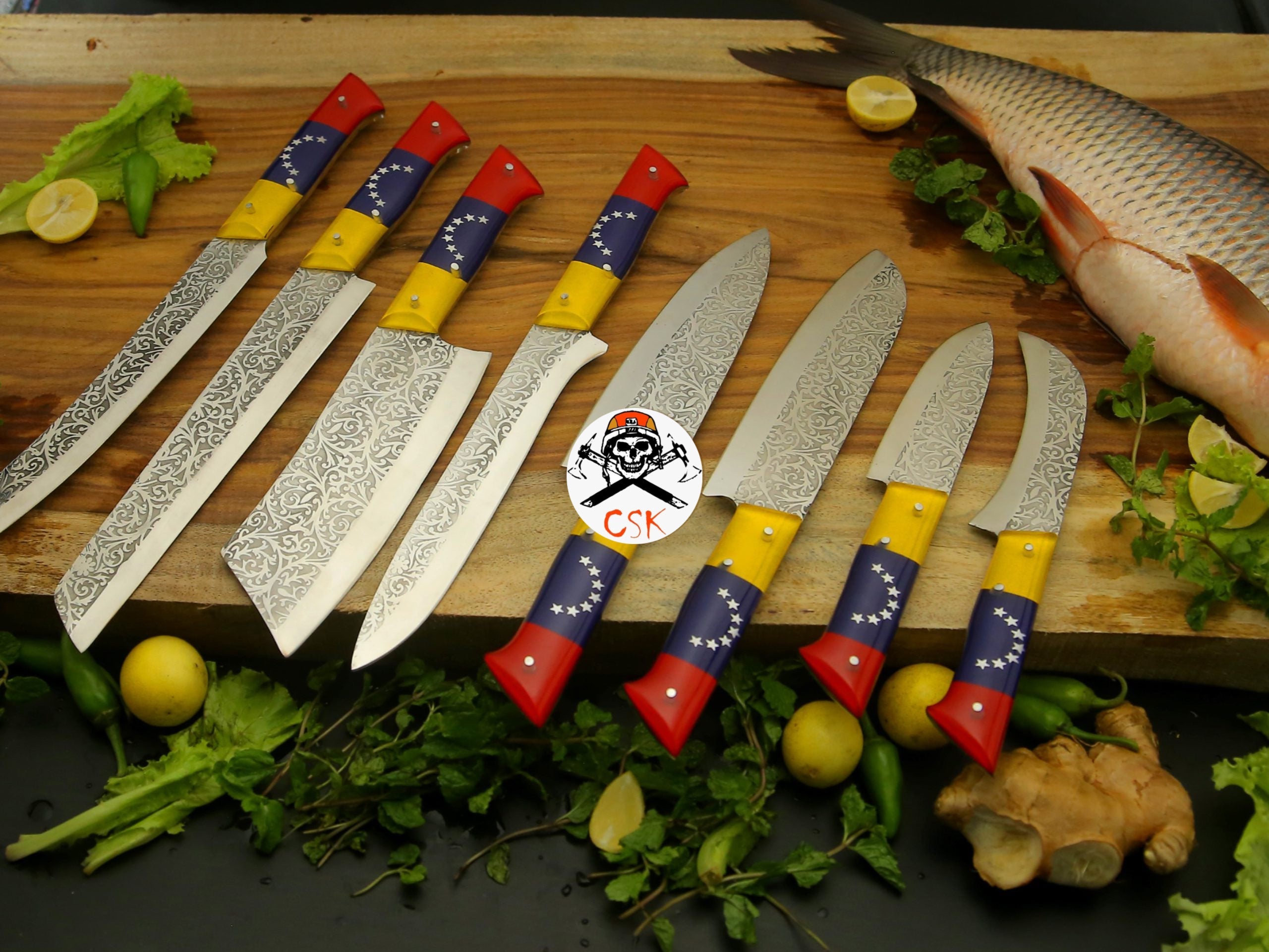 Etchy Blades with Venezuela Flag Handle - PhishStones Products