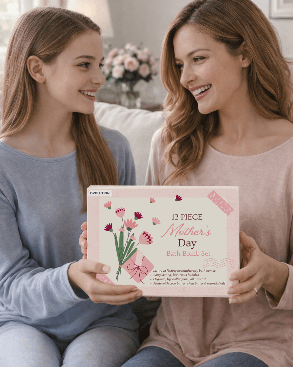 EvolutionUSA 12pc Mother’s Day Bath Bombs for Women