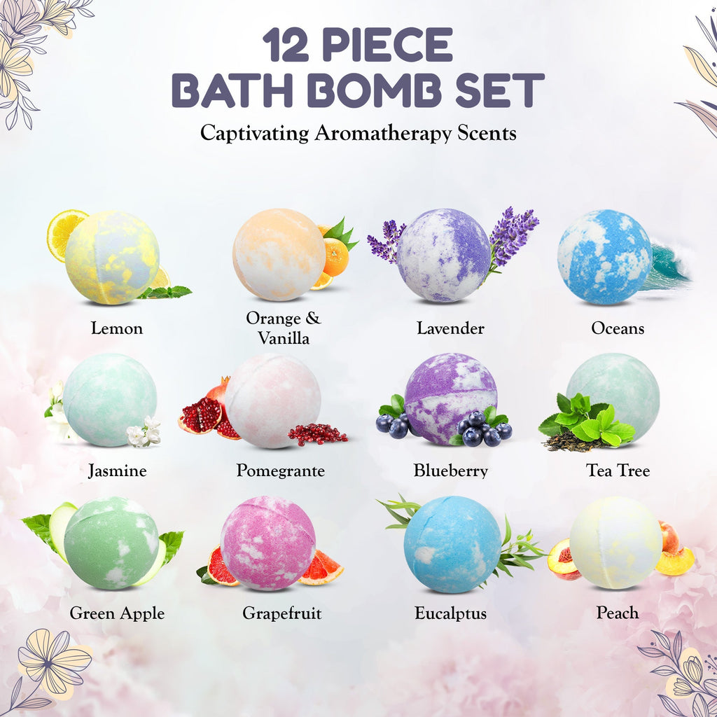 EvolutionUSA 12pc Mother’s Day Bath Bombs for Women