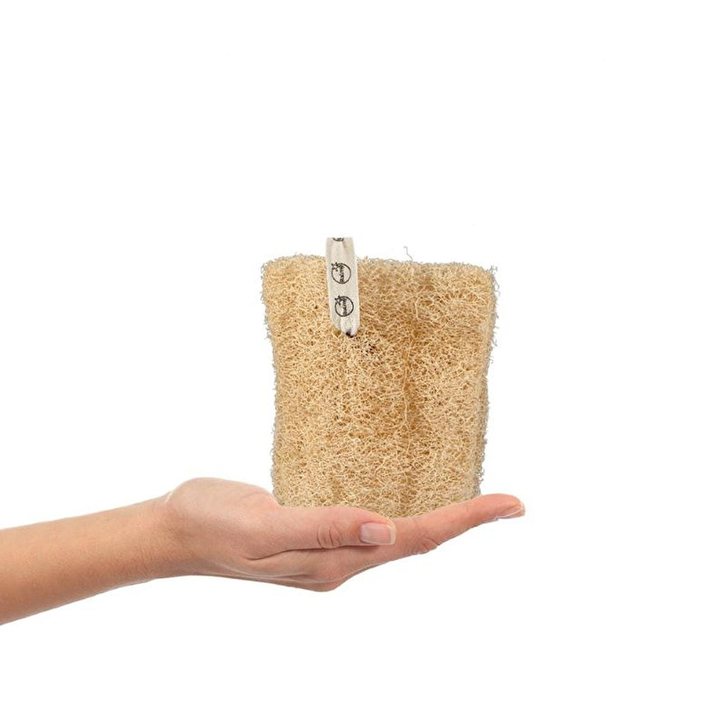 Balmy Natural Loofah Bath Pouch - Gentle Exfoliating Glove for Oily Skin, Natural Skincare