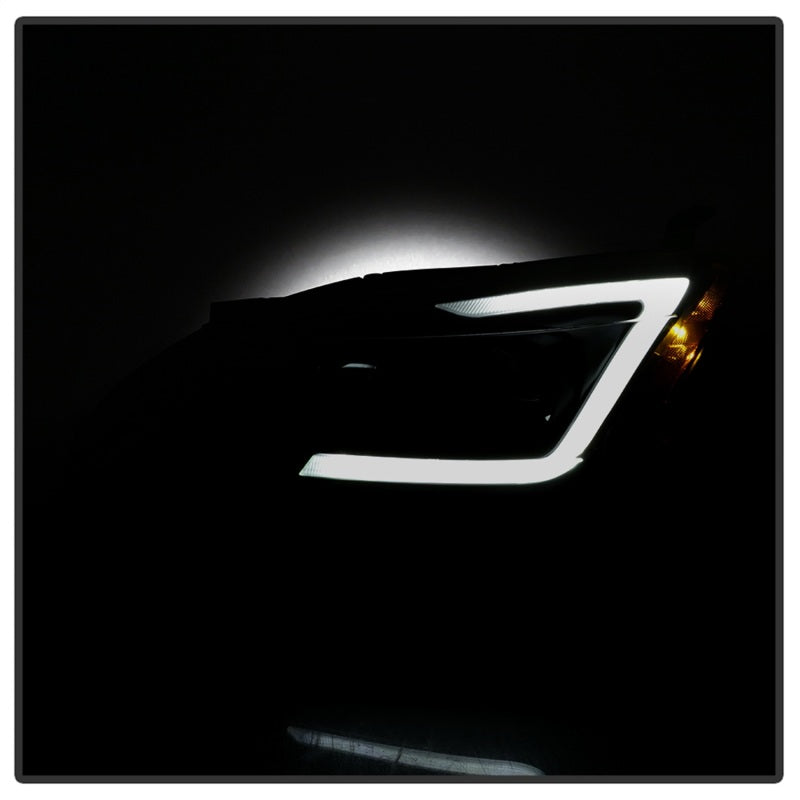 SPYDER xTune 13-15 Nissan Sentra DRL LED Light Bar Proj Halogen Headlights - Blk Smoke (PRO-JH-NS13-LB-BSM) 9042973