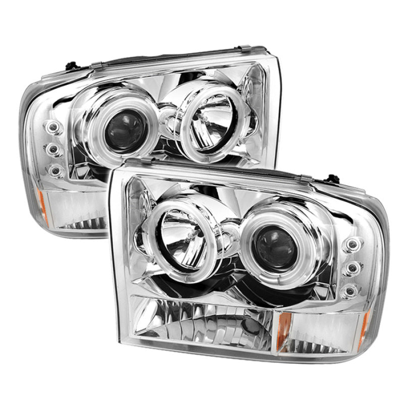 SPYDER Ford F250 Super Duty 99-04 Projector Version 2 CCFL Halo LED Chrm PRO-YD-FF25099-1P-G2-CCFL-C 5030139