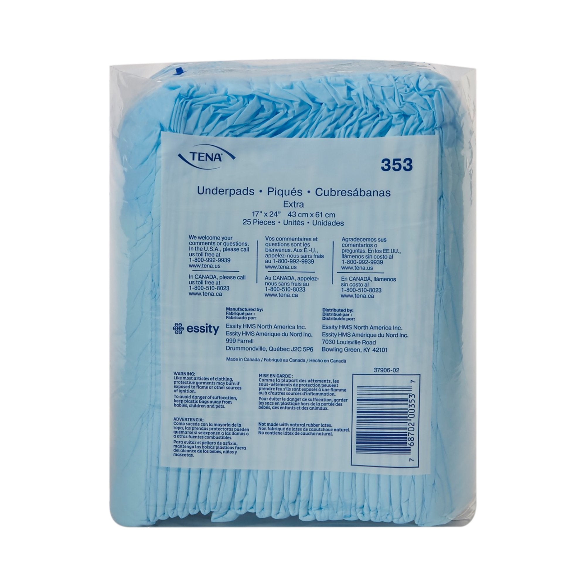 Tena® Extra Absorbent Underpad, 17 x 24 Inch 353
