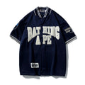 BATHNIG APE Men's BASEBALL JERSEY SHIRT Navy / Ivory / White