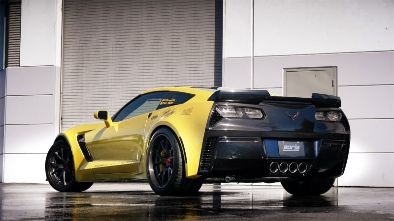 Borla 15 Chevy Corvette C7 ZO6 6.2L w/o AFM w/ NPP ATAK Quad RD RL IC Tips Center Rear Exit Exh 11903