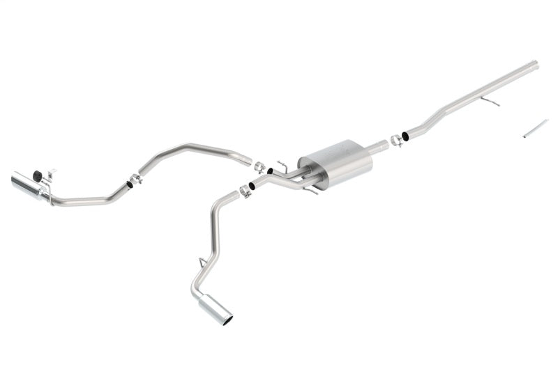 Borla 14 Silv/Sierra C/B Exh ATAK 1500 5.3L V8 AT/MT 2&4WD Ext Cab Split Side Exit 140546