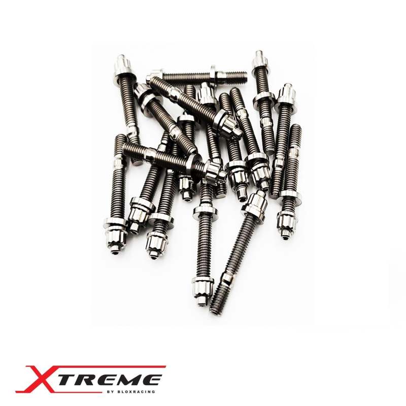 BLOX Racing M8X1.25X45mm 10-Piece Set - Titanium BXFL-00307-10-TI