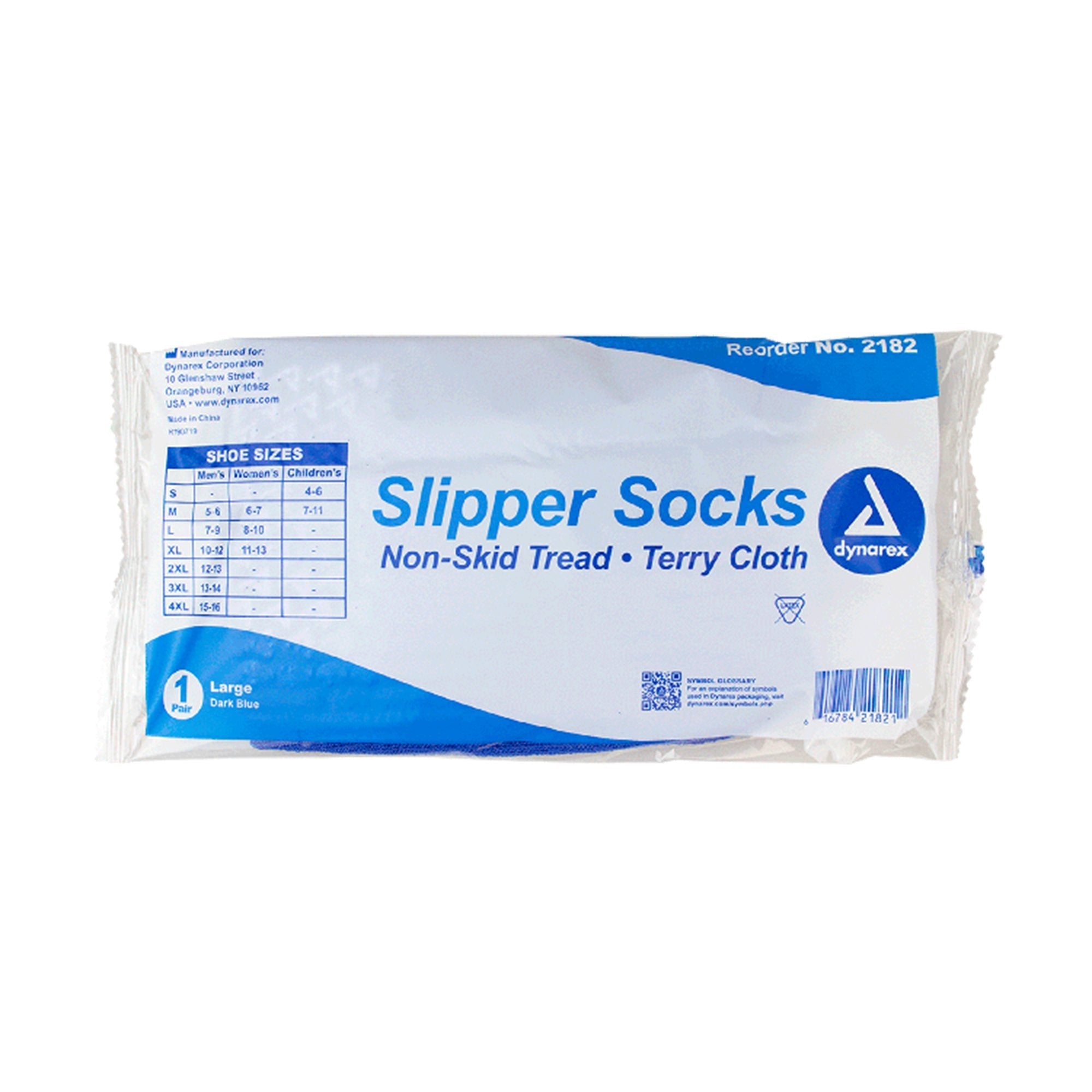 Dynarex® Single Tread Slipper Socks, Large 2182